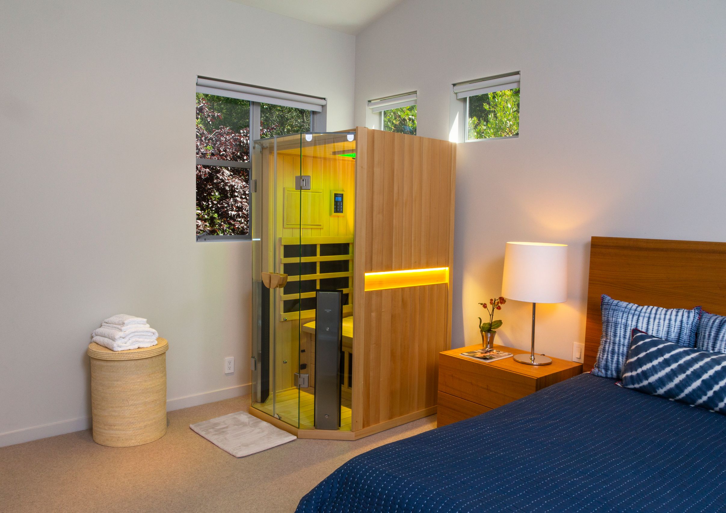 Sauna in bedroom